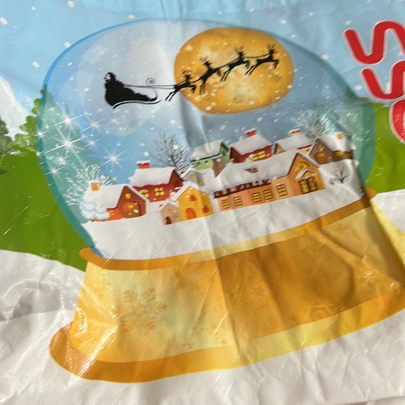 Giant Disney Store Christmas Holiday Tote Bag + 2 Ross Santa Totes Mickey Minnie - Picture 11 of 12